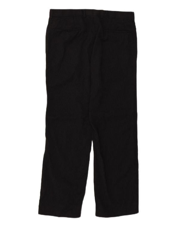 Pantaloni de costum pentru bărbați Hugo Boss EU 52 XL W36 L30 bumbac negru cu dungi