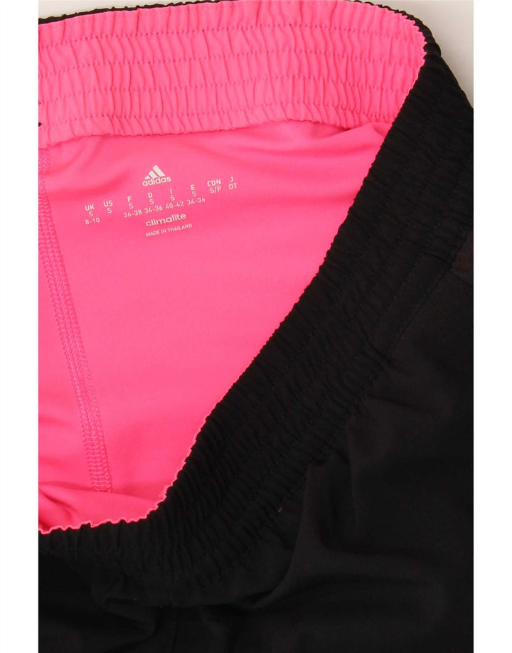Pantaloni scurți sport Climalite Adidas pentru femei UK 8/10 Poliester negru mic