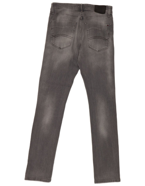 Tommy Hilfiger Mens Slim Jeans W33 L34 Grey Cotton
