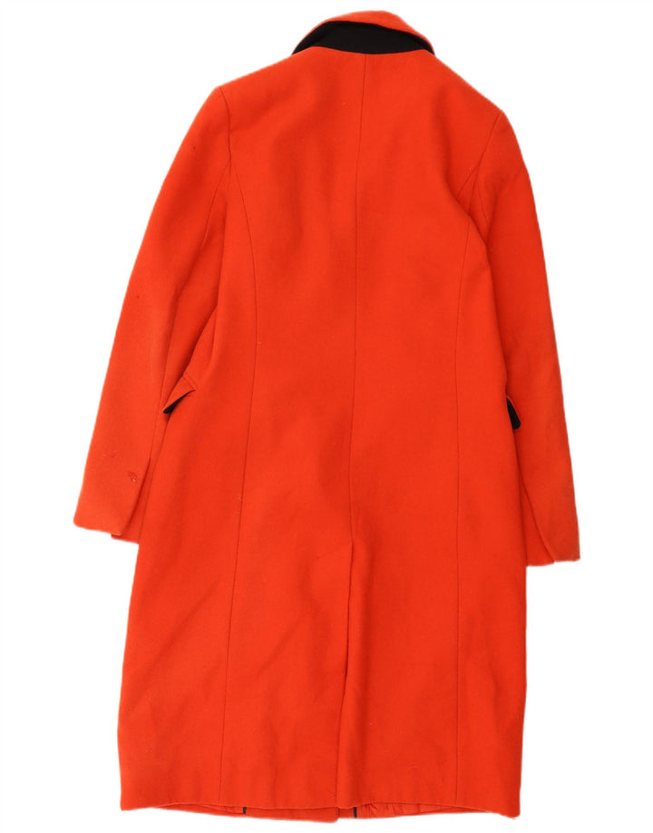 Palton dublu pentru femei Topshop UK 10 Lână portocalie mică