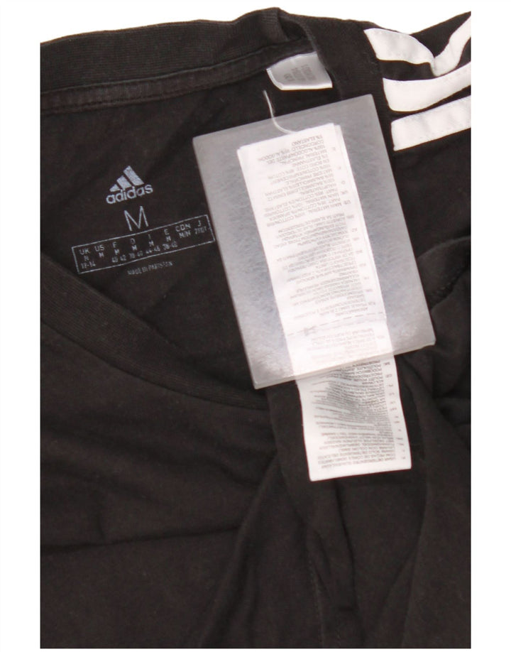 Tricou pentru femei ADIDAS, UK 12/14, bumbac mediu negru