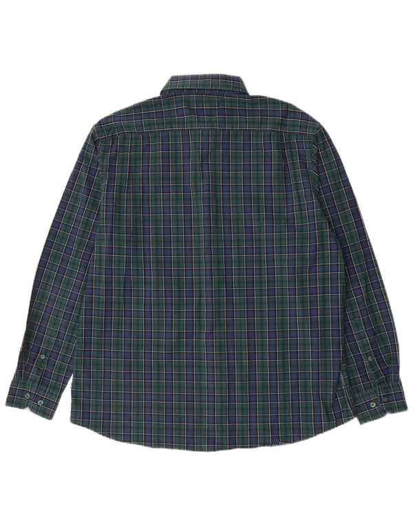 Cămașă pentru bărbați Nautica Classic Fit XL, bumbac verde cu carouri