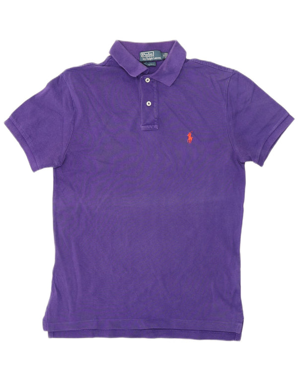 POLO RALPH LAUREN Mens Slim Fit Polo Shirt Medium Purple Cotton