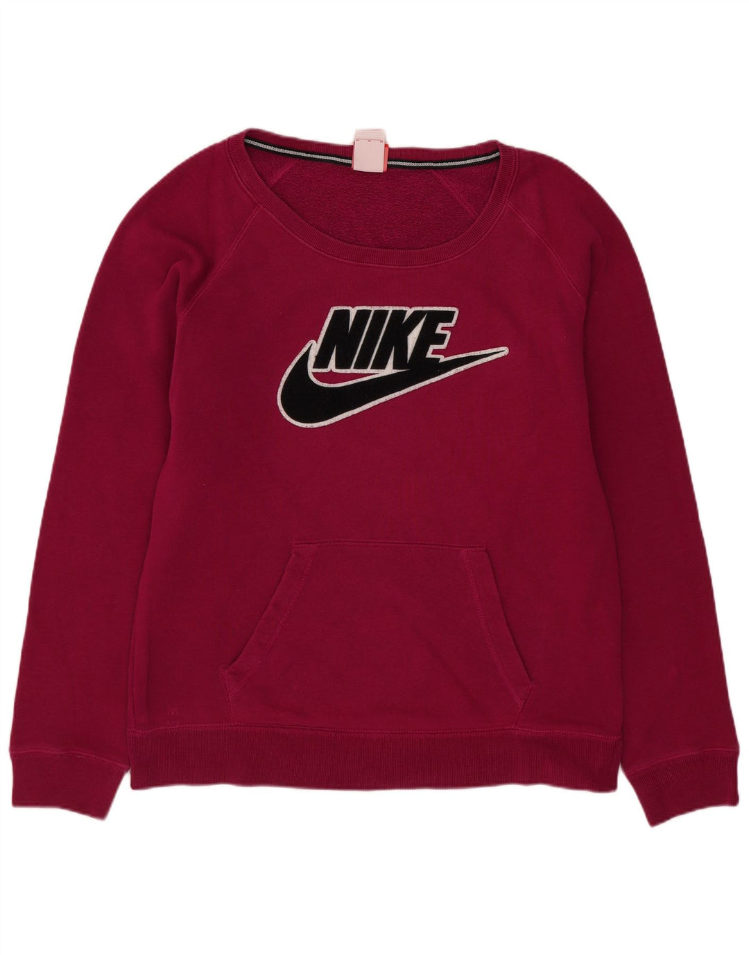 Pulover de hanorac grafic Nike pentru femei UK 14, bumbac roz mediu
