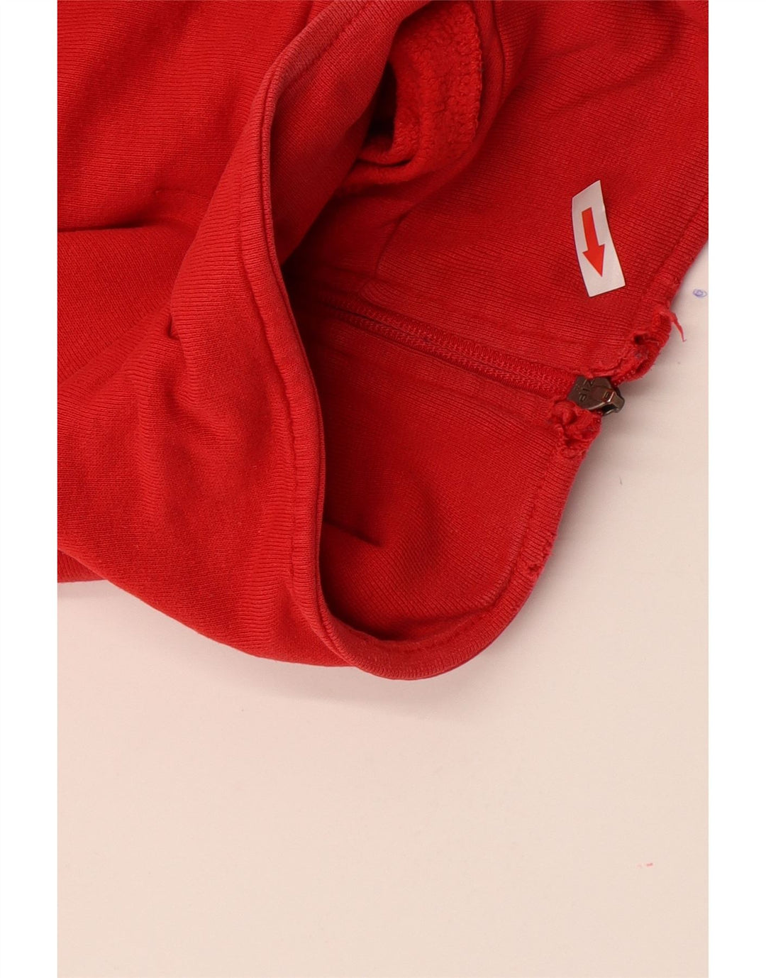 Pulover pentru bărbați Kappa, cu fermoar și gât, bumbac roșu 3XL