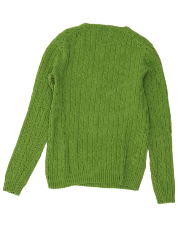J. Crew Pulover cu decolteu în V pentru femei UK 4 XS Viscoză verde