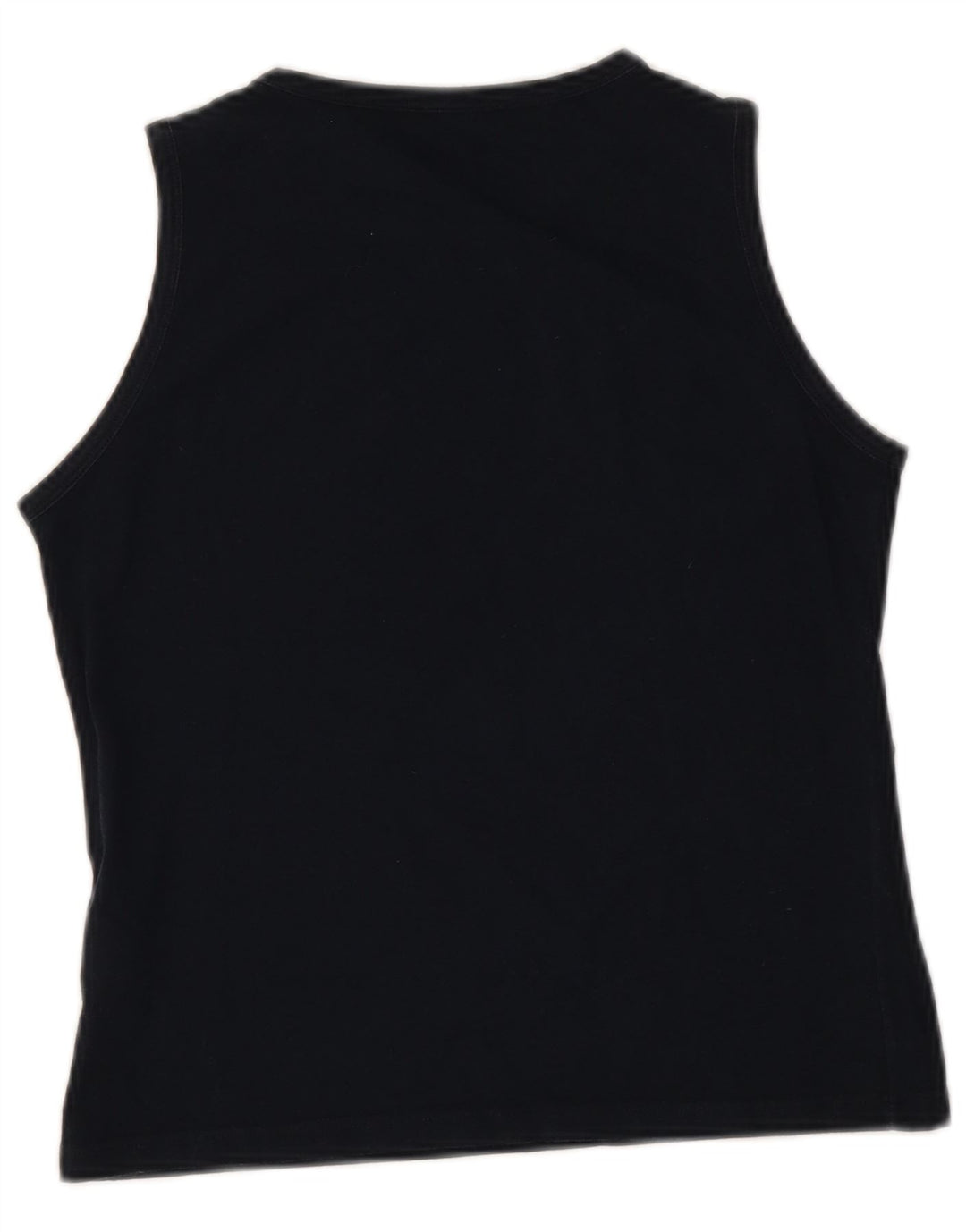 Fred Perry pentru femei Crop Vest Top UK 12 Medium Black Bumbac