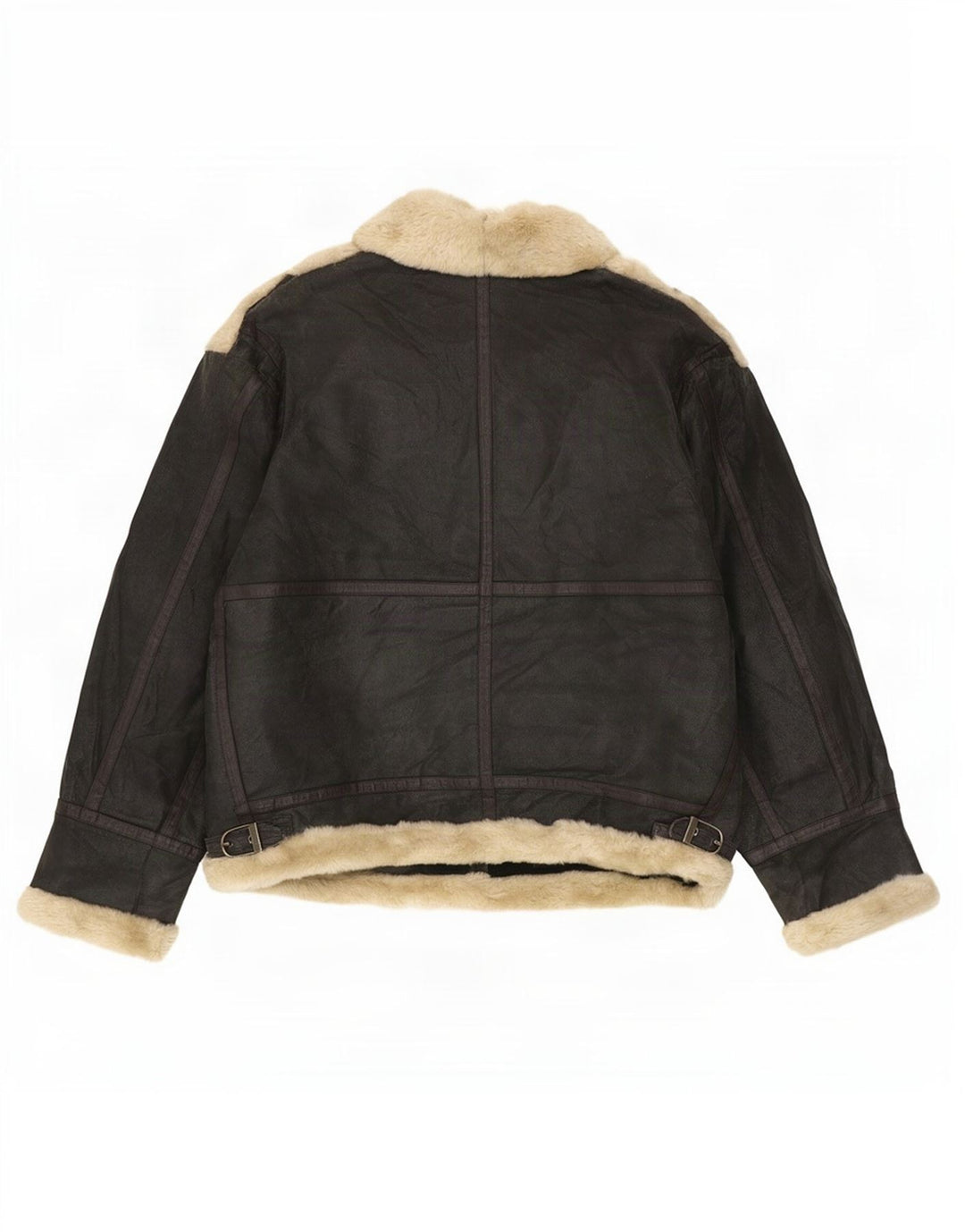 Jachetă din shearling pentru bărbați din Quebec UK 42 XL din piele neagră