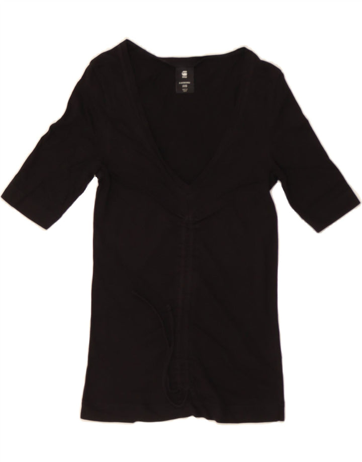 G-STAR Womens Blouse Top UK 0 2XS Black Cotton Vintage G-Star and Second-Hand G-Star from Messina Hembry 