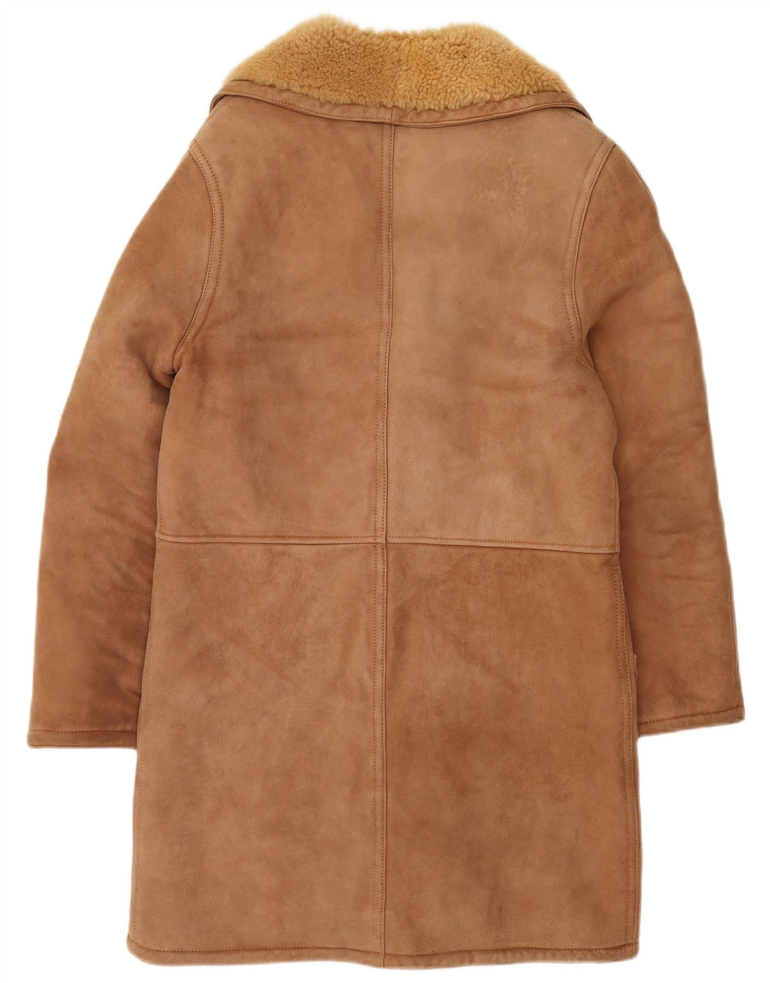 Pardesiu din shearling pentru bărbați vintage UK 36 mic maro