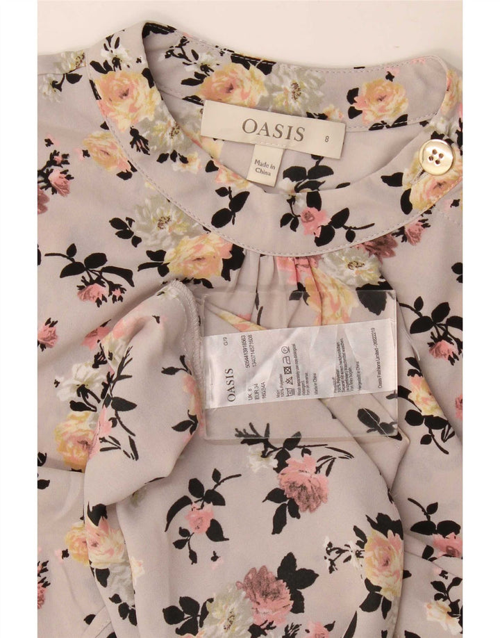Bluză pentru femei Oasis, UK 8, Poliester Floral Gri mic