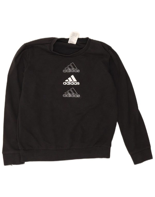 Pulover adidas pentru femei grafic supradimensionat UK 8/10 mic negru
