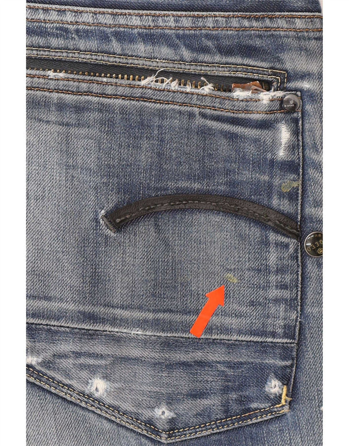 G-Star Blugi Distressed drepte pentru bărbați W33 L32 Bumbac albastru