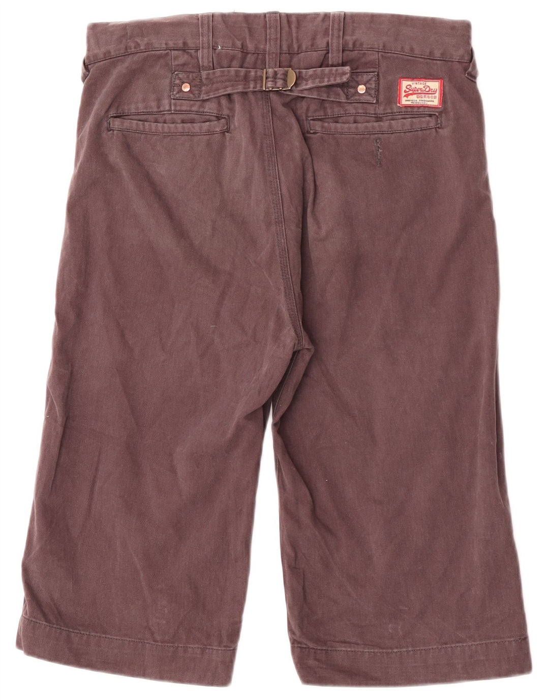 Pantaloni scurți chino Superdry pentru bărbați W30, bumbac maro mediu
