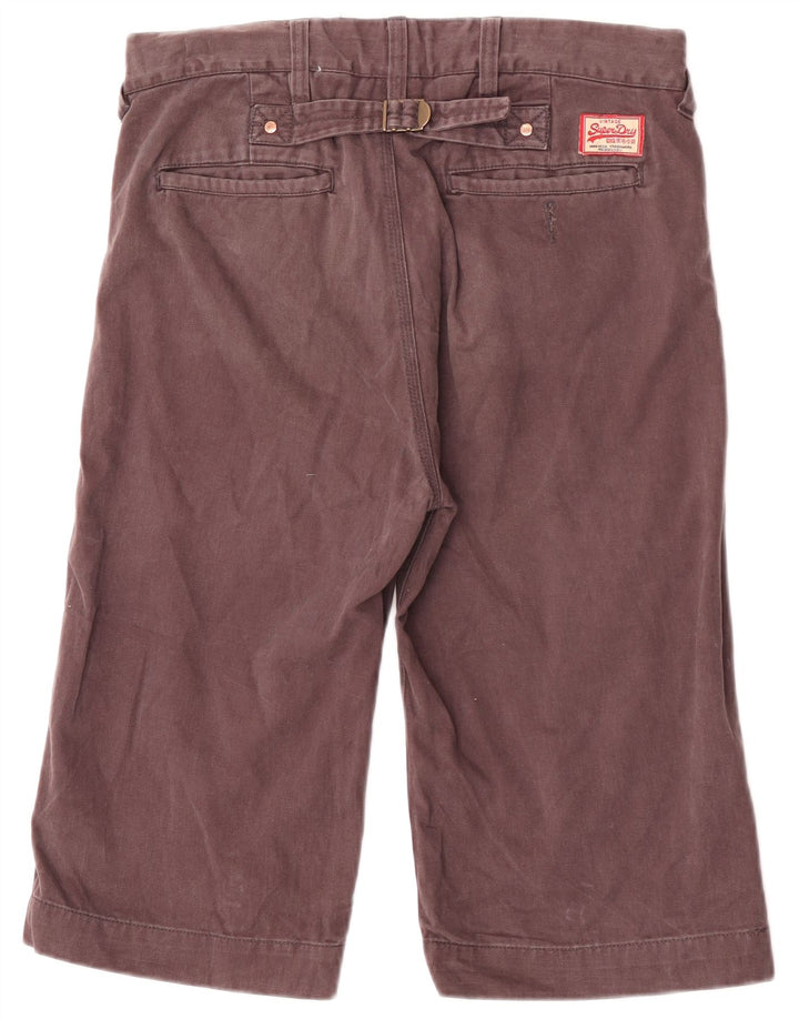 Pantaloni scurți chino Superdry pentru bărbați W30, bumbac maro mediu