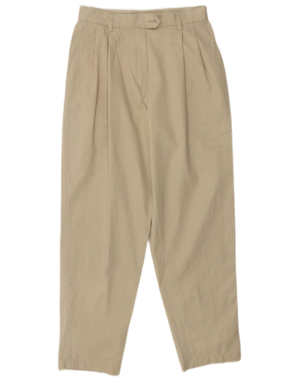 Marks & Spencer Pantaloni chino relaxați pentru femei UK 10 Small W25 L26 Beige