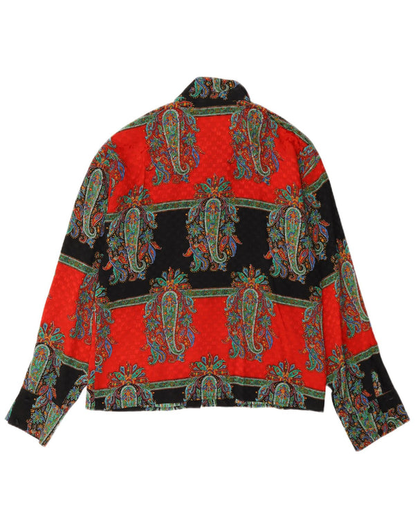 Bluză cămașă Genny pentru femei UK 14 Medium Multicolor Paisley Silk