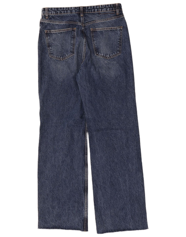 Blugi pentru femei Zara cu picioare late EU 44 XL W34 L34 Albastru Bumbac