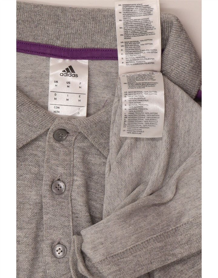 Tricou polo ADIDAS Real Madrid pentru bărbați, bumbac gri mediu