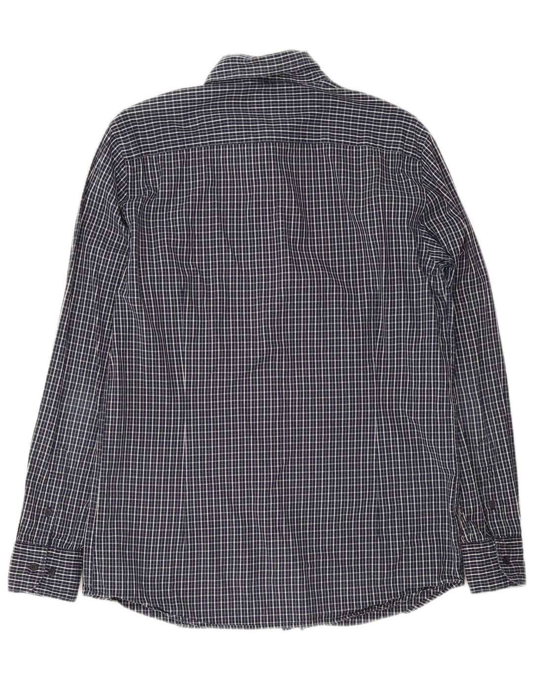 Cămașă Massimo Dutti pentru bărbați, bumbac cu carouri mari bleumarin