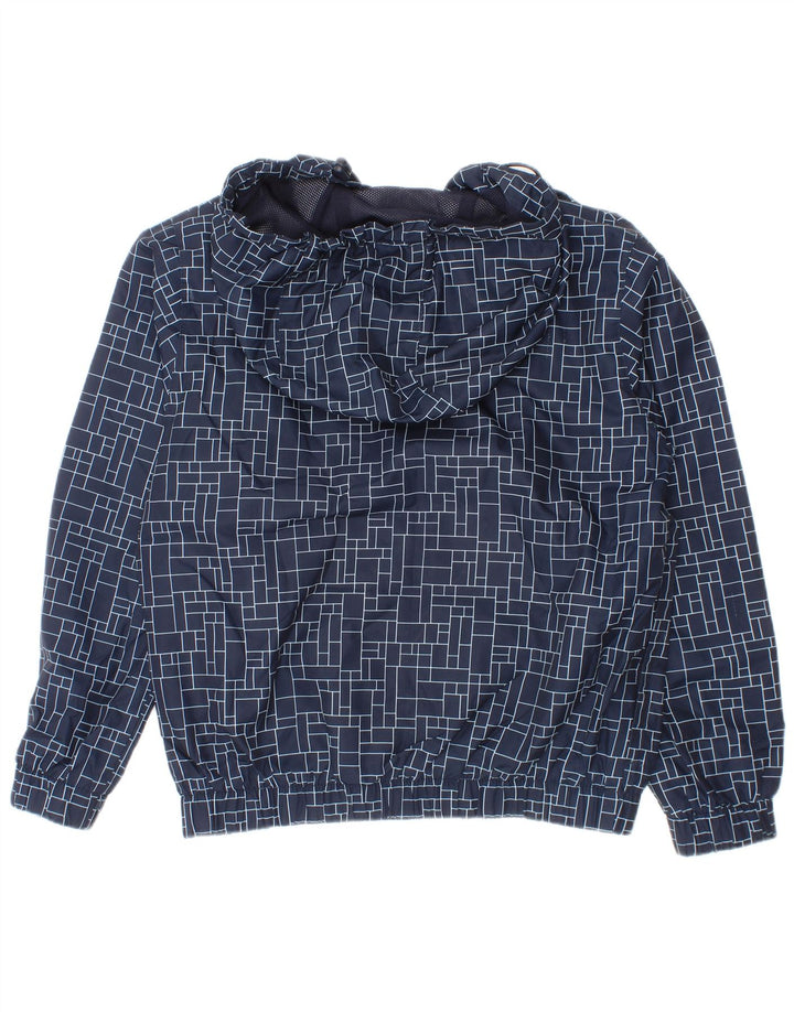 Jachetă de ploaie cu glugă Lacoste pentru băieți 7-8 ani poliester geometric albastru