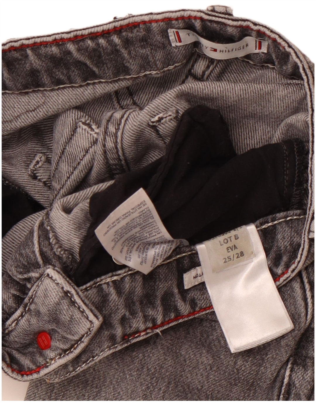 TOMMY HILFIGER Blugi conici cu talie înaltă Eva pentru femei W25 L25 bumbac gri