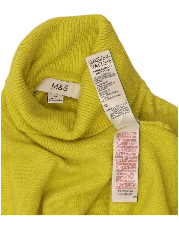 Marks & Spencer Pulover cu gât rulat pentru femei UK 14 Galben mediu