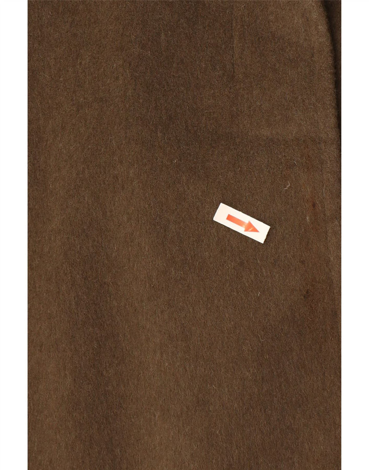 Glockner Loden haină militară supradimensionată pentru femei UK 14 kaki mediu