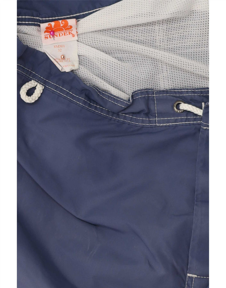 Pantaloni scurți de înot Sundek pentru bărbați, poliester mediu albastru bleumarin