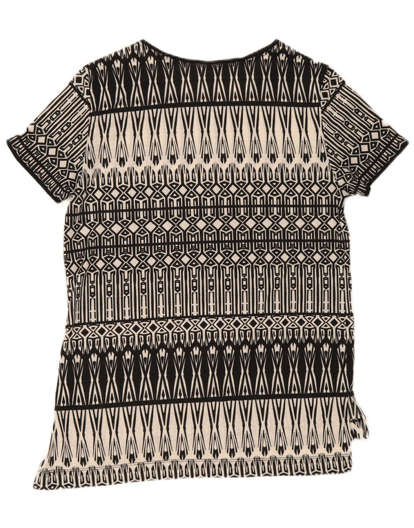 Oasis Tricou pentru femei Top UK 10 Small Black Geometric