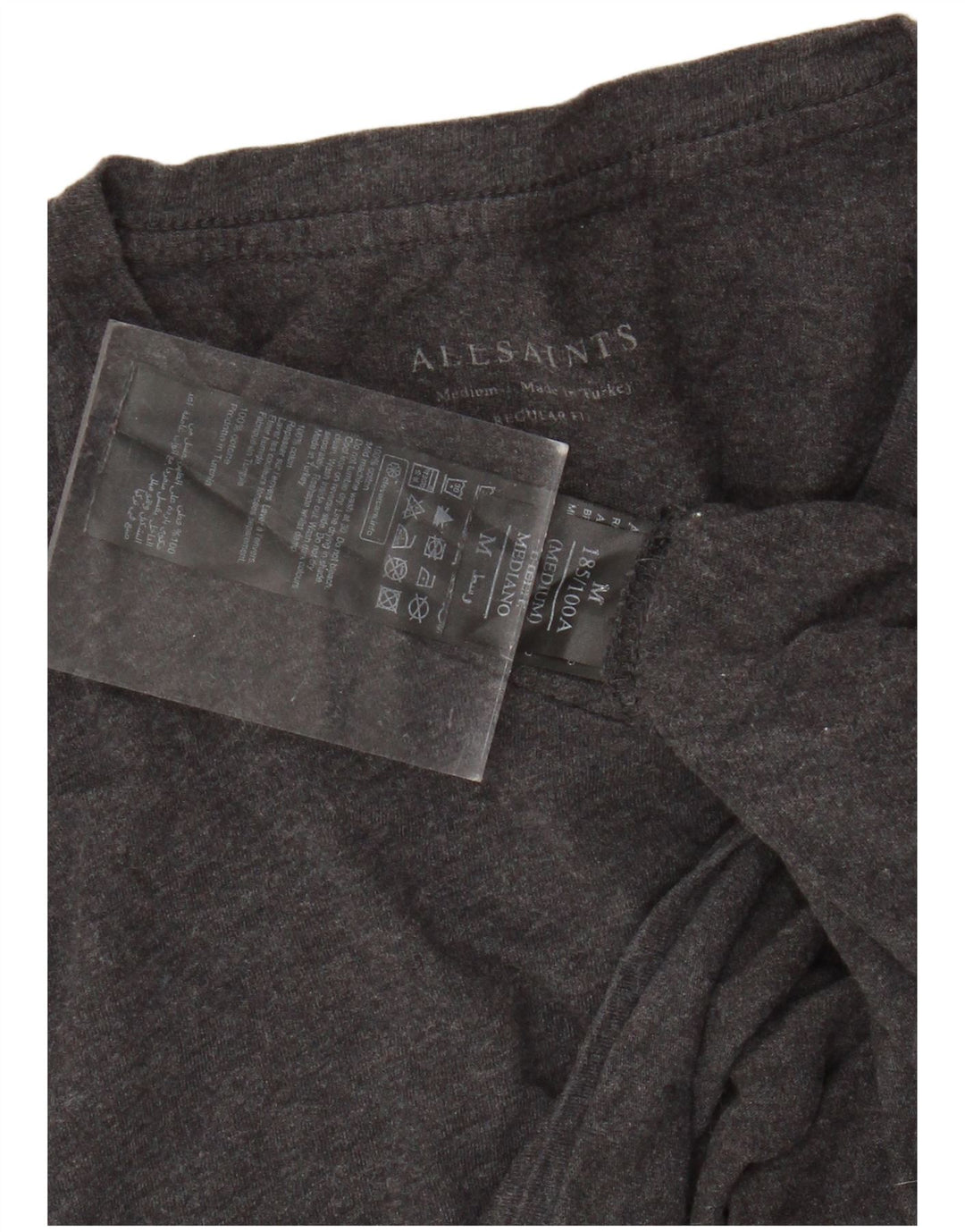 ALL SAINTS Tricou pentru femei Top UK 14 Medium Gri Bumbac