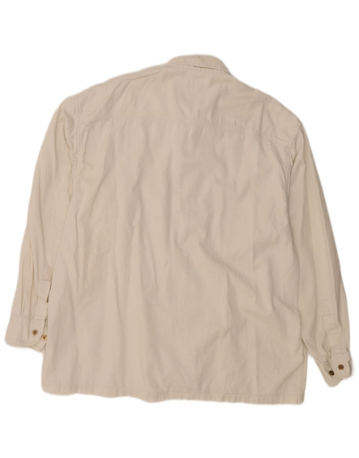 Cămașă din blugi pentru bărbați Berto Lucci, bumbac alb XL