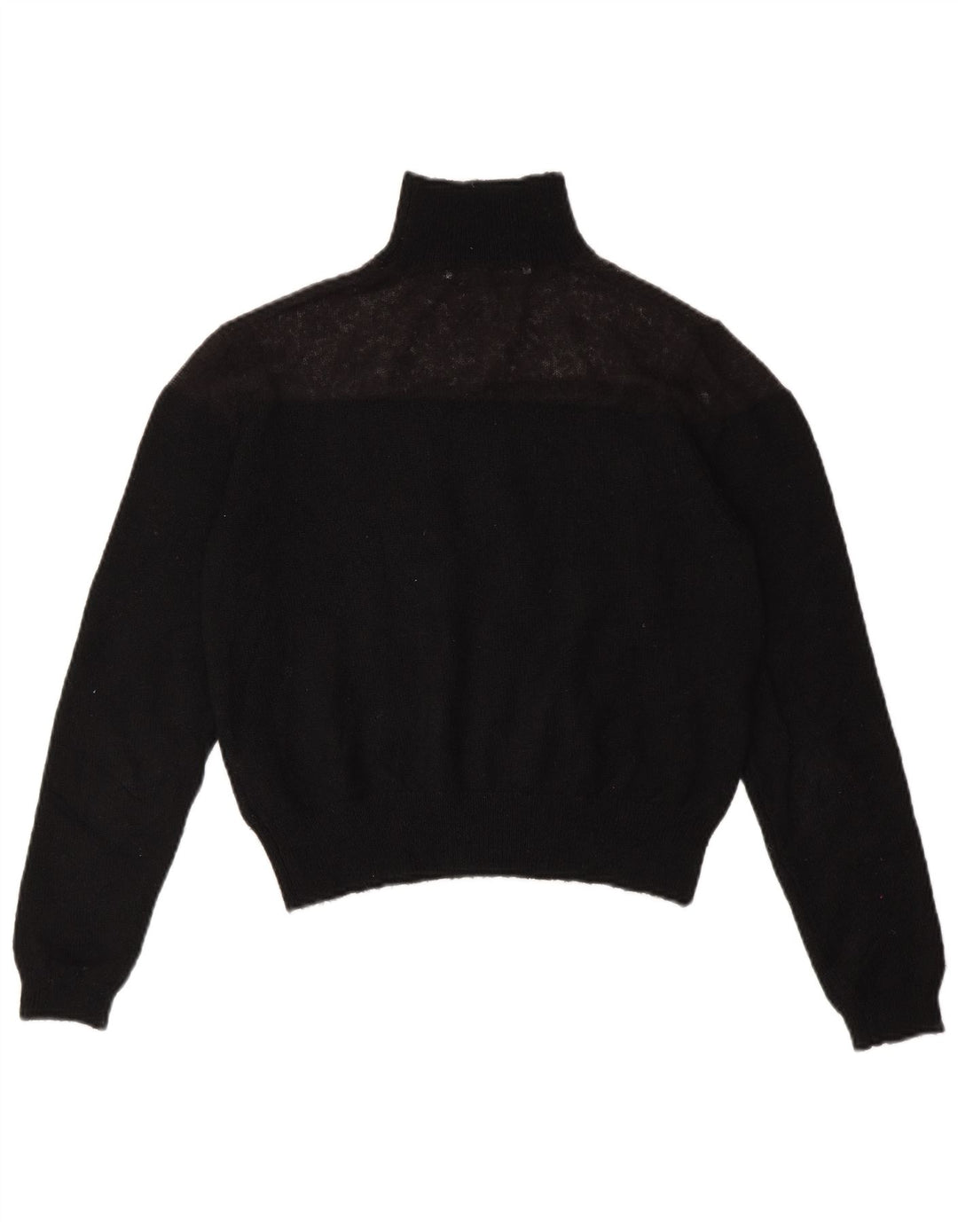 Pulover de damă Zara cu gât rulat, mic, negru, poliester