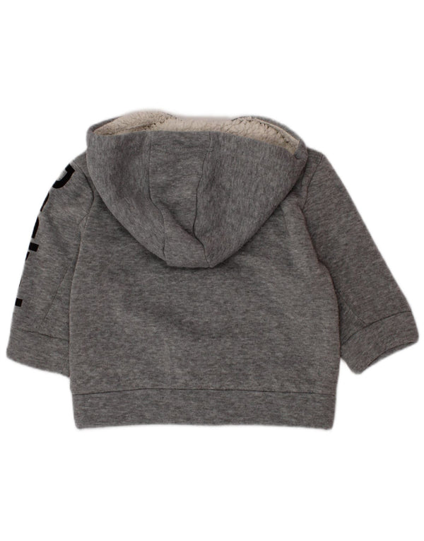 Reebok pulover cu capota cu fermoar grafic pentru bebelusi 9-12 luni poliester gri