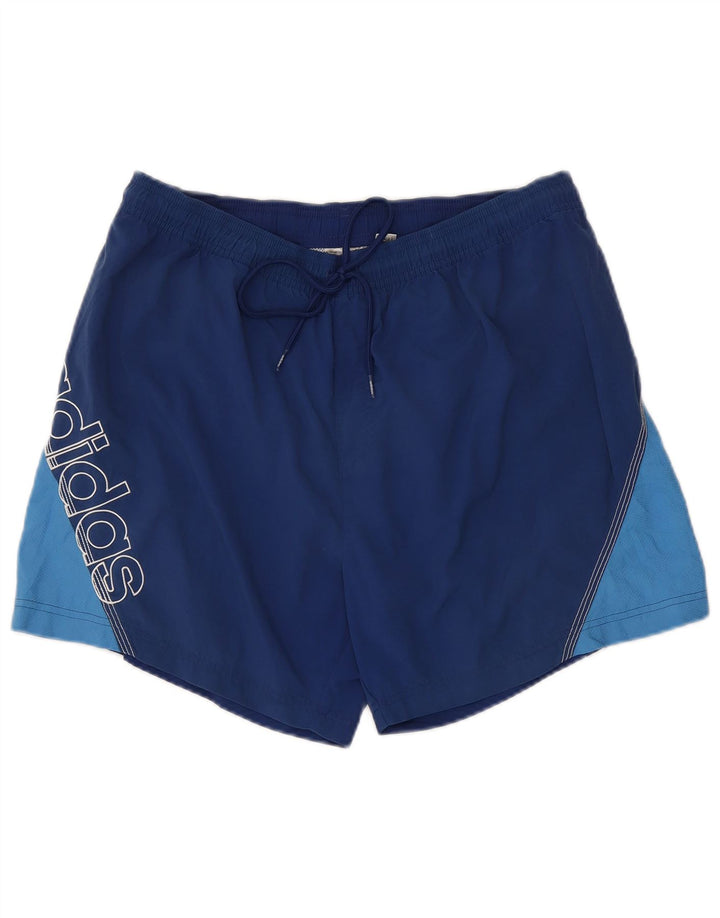 Pantaloni scurți de înot grafic pentru bărbați Adidas, mari, albastru, din poliamidă