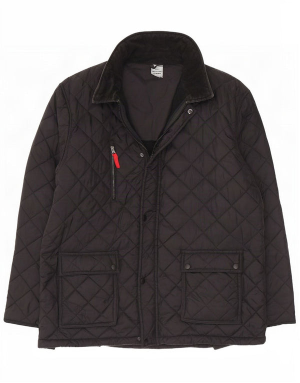 Jachetă matlasată vintage pentru bărbați UK 42 XL Nylon negru