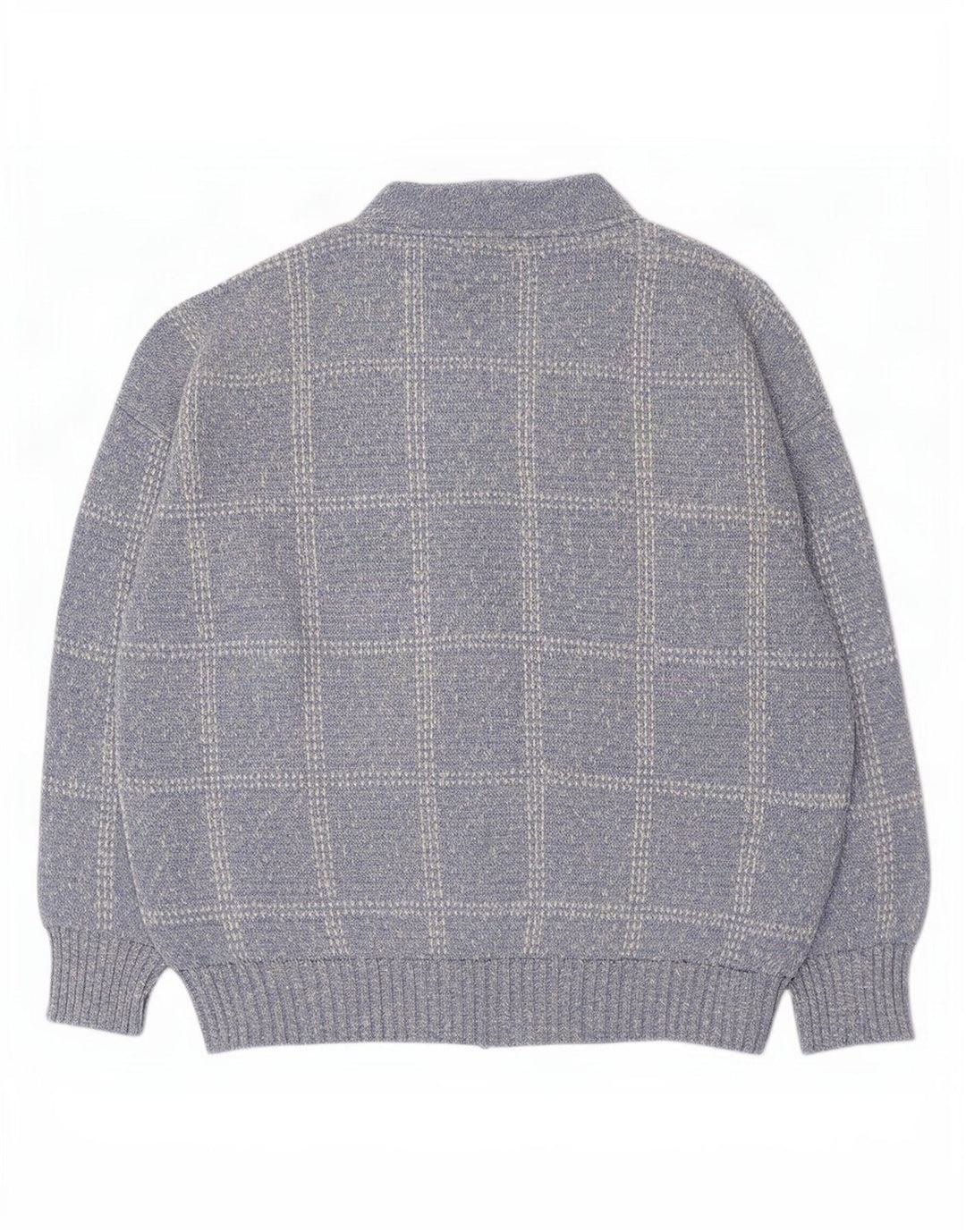 Pulover cardigan pentru bărbați Rodes, XL, acrilic, cu carouri albastre