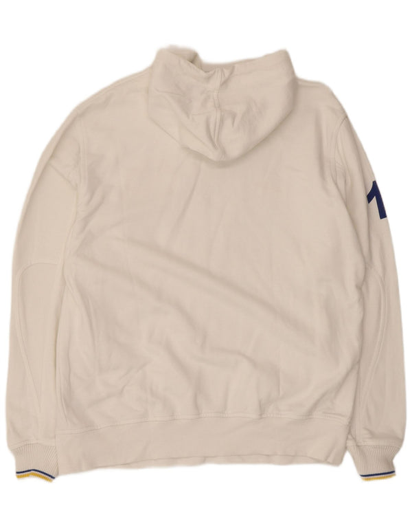 Pulover Diadora pentru bărbați cu glugă grafică XL, bumbac, alb