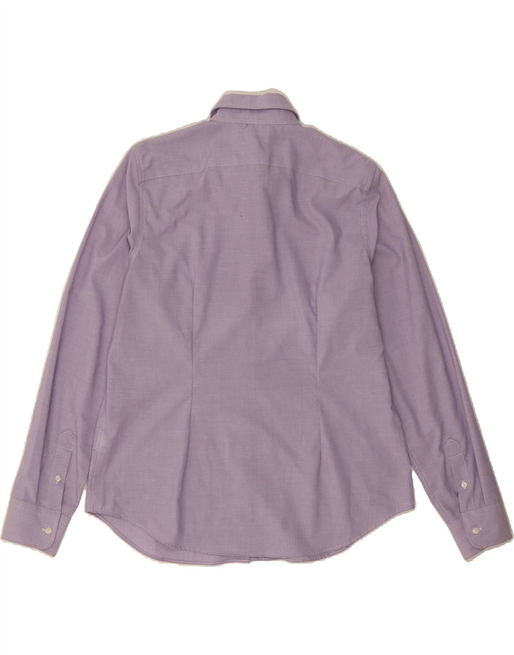 CHAPS Womens No Iron Shirt UK 16 Large Purple Cotton Vintage Chaps and Second-Hand Chaps from Messina Hembry 