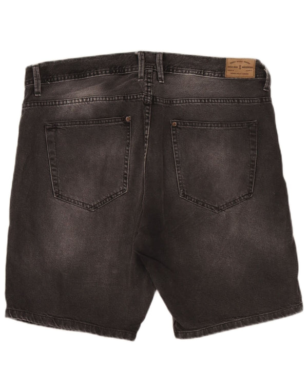 Pantaloni scurți din denim pentru bărbați Zara EU 46 XL W36 gri