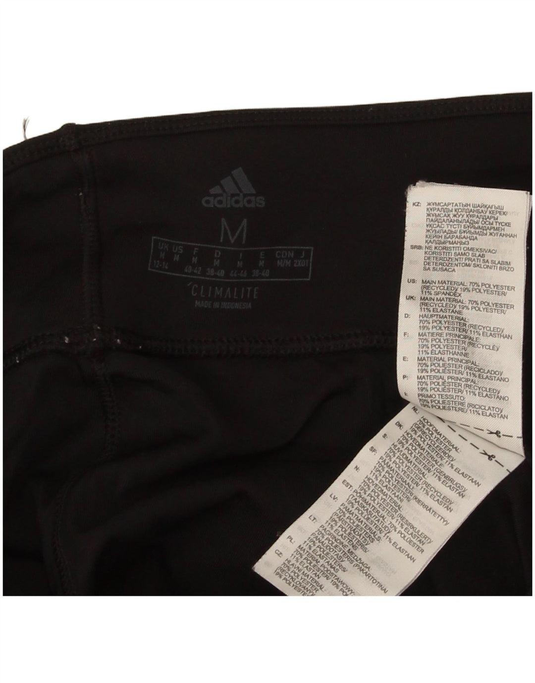 Leggings Adidas Climalite Capri pentru femei UK 12/14 Poliester mediu negru