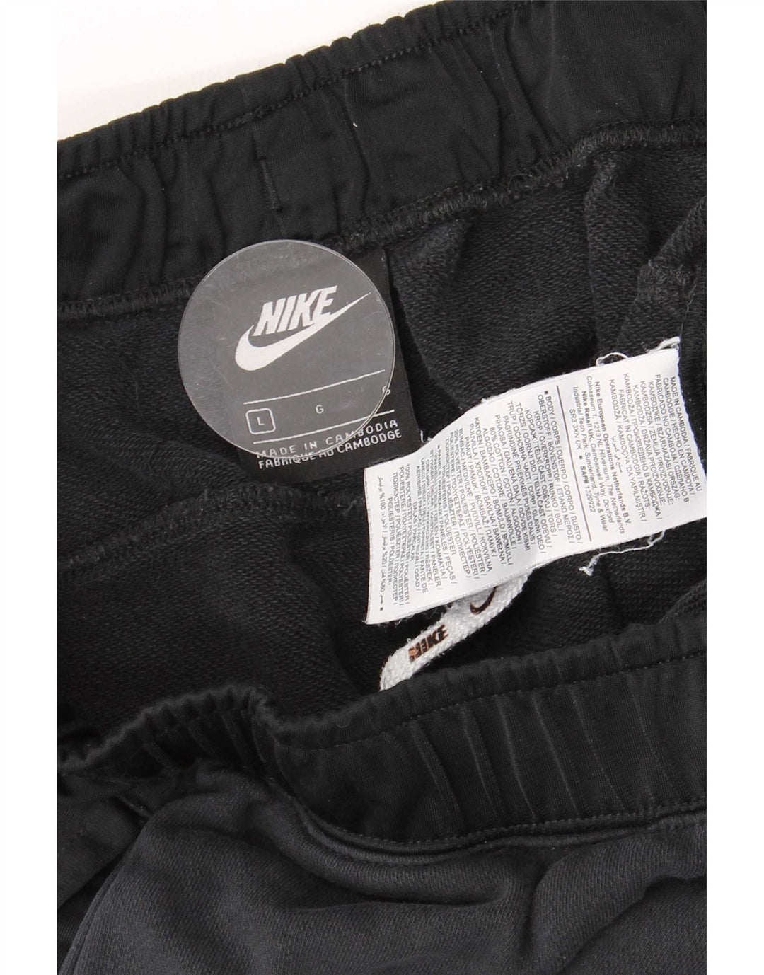 Pantaloni scurți sport Nike pentru bărbați, mari, negru, color block, bumbac