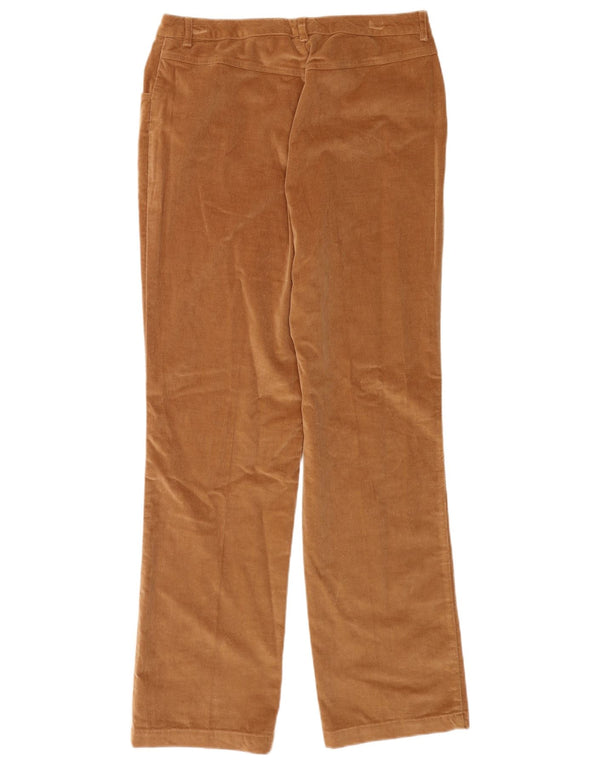 Pantaloni drepti din velur pentru femei Brooks Brothers US 12 Large W32 L32 Bej