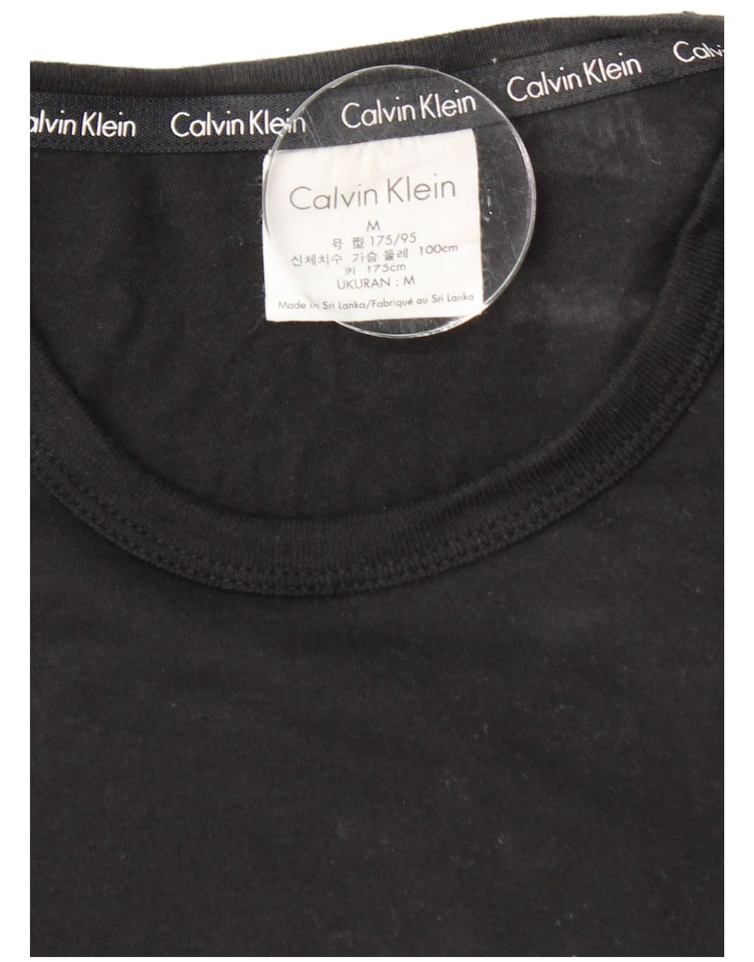 Tricou grafic pentru bărbați CALVIN KLEIN Top mediu din bumbac negru