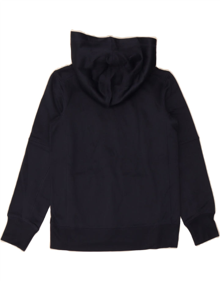 NIKE Boys Graphic Hoodie Jumper 8-9 Years Small  Navy Blue Polyester Vintage Nike and Second-Hand Nike from Messina Hembry 