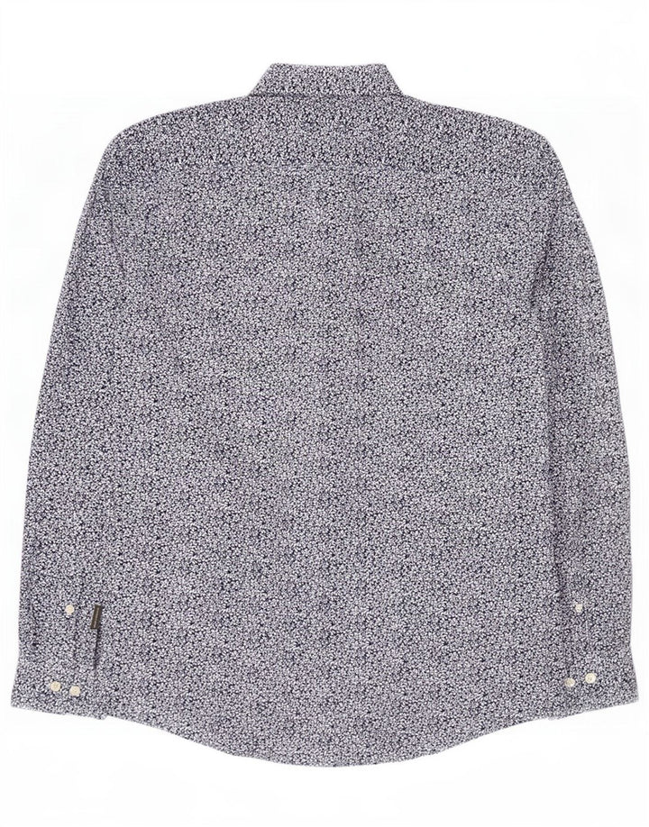 Cămașă pentru bărbați French Connection Bumbac Floral Albastru Mediu