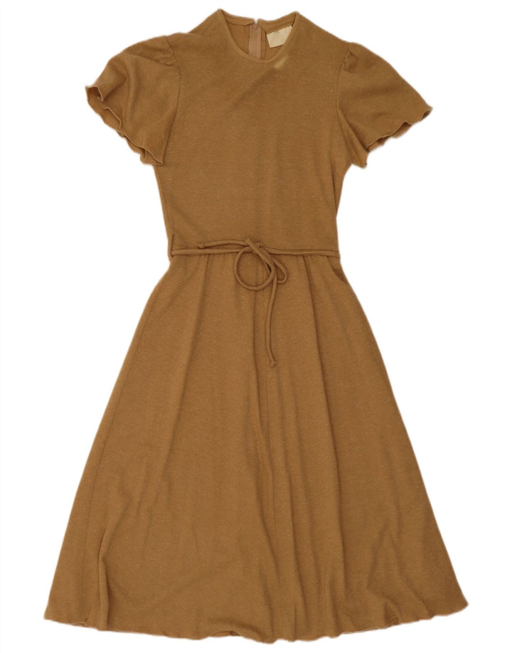 Rochie de damă vintage în linie A IT 38 XS poliester bej
