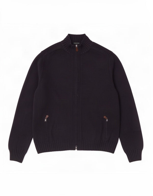 Pulover cardigan Massimo Dutti pentru bărbați, bumbac bleumarin 2XL