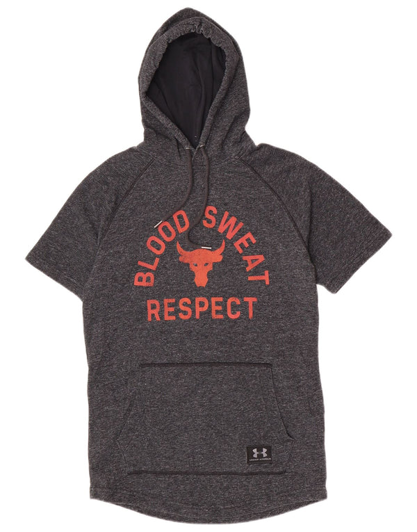 Tricou grafic cu glugă pentru bărbați Under Armour Top Medium Gri Flecked Sports