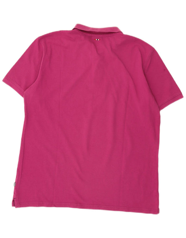 Tricou polo Napapijri pentru bărbați XL, bumbac roz